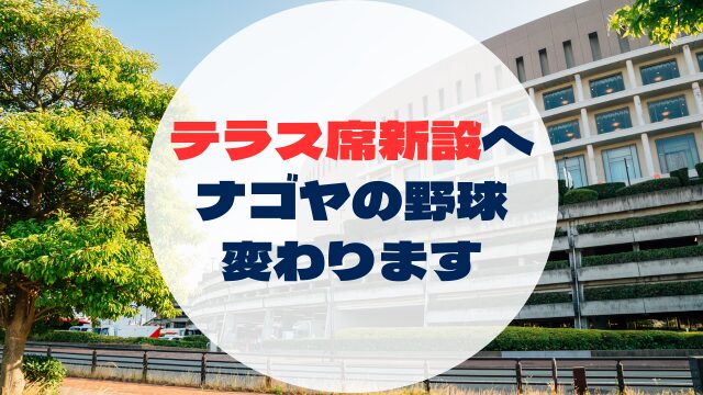 テラス席新設へ ナゴヤの野球 変わります
